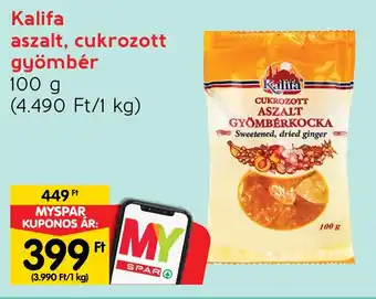 Spar Kalifa aszalt, cukrozott gyömbér 100g ajánlat