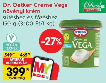 Spar Dr. Oetker Creme Vega növényi krém 150g ajánlat