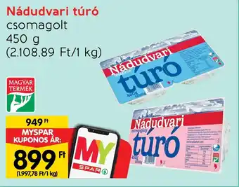 Spar Nádudvari túró 450g ajánlat