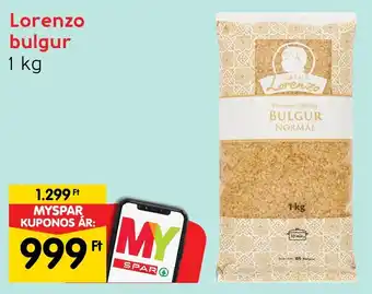 Spar Lorenzo bulgur 1 kg ajánlat
