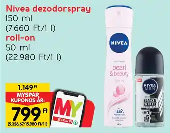 Spar Nivea dezodorspray 150 ml ajánlat