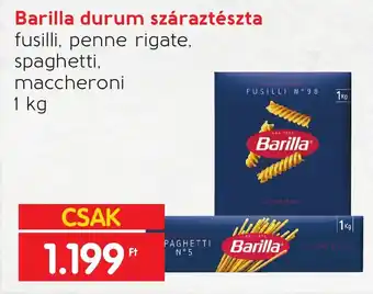 Spar Barilla durum száraztészta 1 kg ajánlat