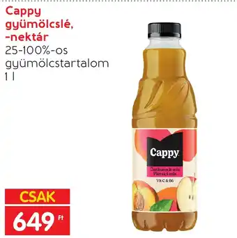 Spar Cappy gyümölcslé, -nektár 1l ajánlat