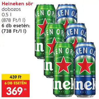 Spar Heineken sör dobozos 0.5l ajánlat