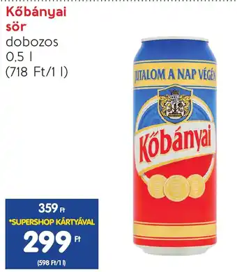 Spar Kőbányai sör 0.5l ajánlat