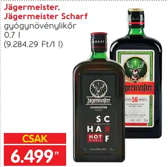 Spar Jägermeister, Jägermeister Scharf gyógynövénylikőr 0.7l ajánlat