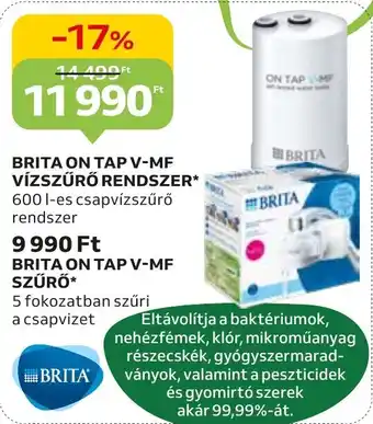 BRITA ON TAP V-MF VÍZSZŰRŐ RENDSZER 600 l
