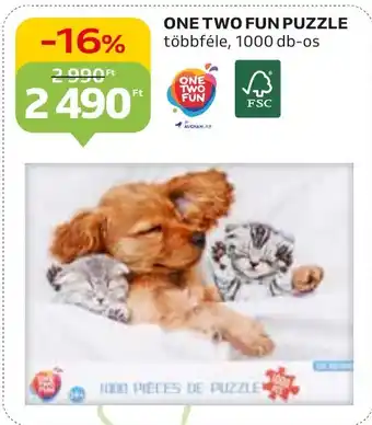 Auchan ONE TWO FUN PUZZLE többféle, 1000 db-os ajánlat