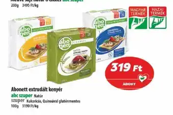 Coop Abonett extrudált kenyér 100g ajánlat