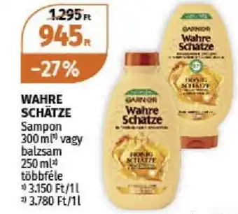 Müller WAHRE SCHÄTZE Sampon 300ml, balzsam 250ml ajánlat