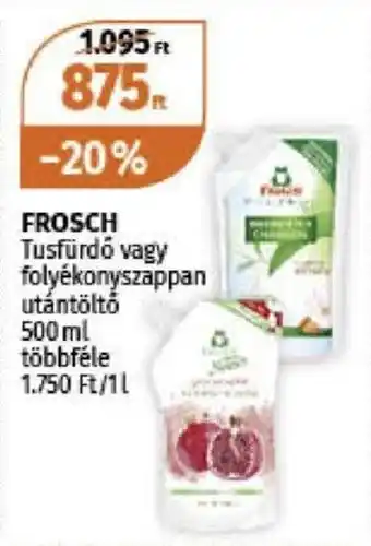 Müller FROSCH Tusfürdő vagy folyékonyszappan utántöltő 500ml ajánlat