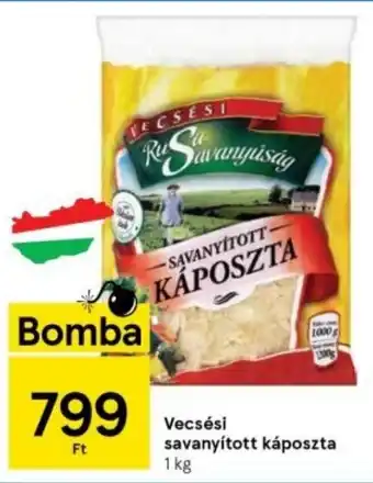 Tesco Vecsési savanyított káposzta 1 kg ajánlat