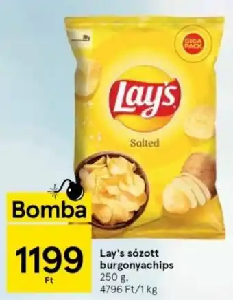 Tesco Lay's sózott burgonyachips 250g ajánlat