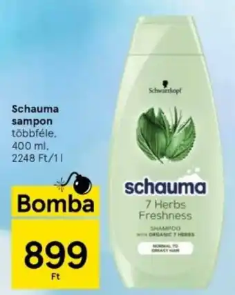 Tesco Schauma sampon többféle. 400 ml ajánlat