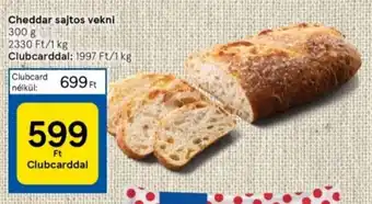 Tesco Cheddar sajtos vekni 300 g ajánlat