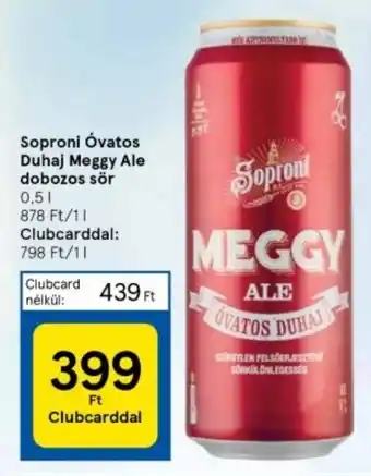 Tesco Soproni Óvatos Duhaj Meggy Ale dobozos sör 0.5l ajánlat