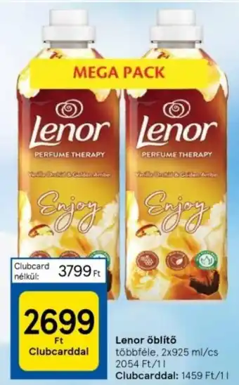 Tesco Lenor öblítő többféle, 2x925 ml/cs ajánlat