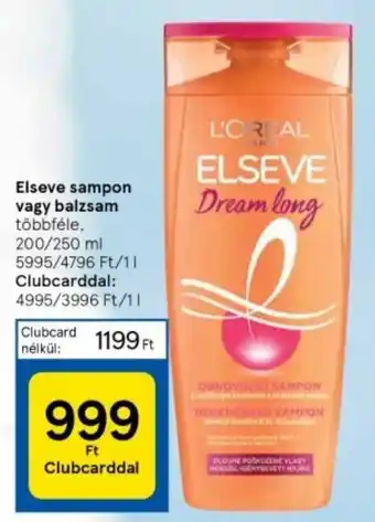 Tesco Elseve sampon vagy balzsam 200/250 ml ajánlat