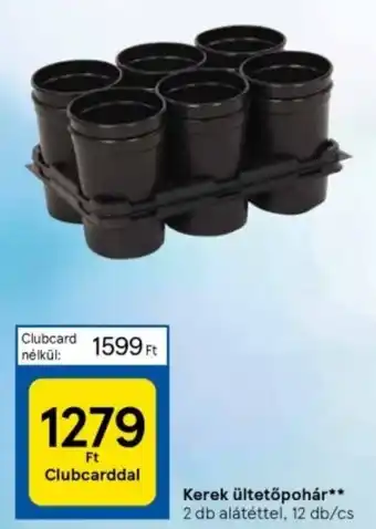 Kerek ültetőpohár 2 db alátéttel, 12 db/cs