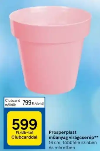 Tesco Prosperplast műanyag virágcserép 16 cm, többféle színben és méretben ajánlat