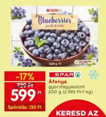 Spar Áfonya 200g ajánlat