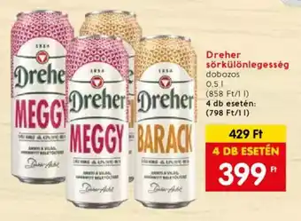 Spar Dreher sörkülönlegesség dobozos 0.5l ajánlat
