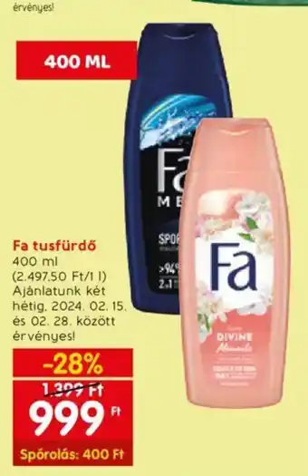 Spar Fa tusfürdő 400 ml ajánlat
