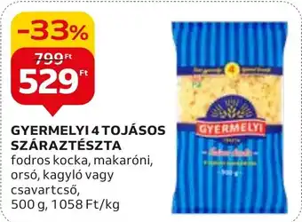 Auchan GYERMELYI 4 TOJÁSOS SZÁRAZTÉSZTA 500g ajánlat
