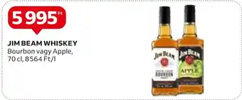 Auchan JIM BEAM WHISKEY Bourbon vagy Apple, 70 cl ajánlat