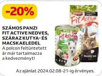 Auchan SZÁMOS PANZI FIT ACTIVE NEDVES, SZÁRAZ KUTYA- ÉS MACSKAELEDEL ajánlat