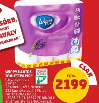 PENNY WIPPY ILLATOS HAZAI TOALETTPAPÍR 32 tekercs ajánlat
