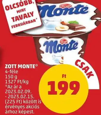 PENNY ZOTT MONTE 150g ajánlat
