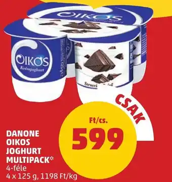 PENNY DANONE OIKOS JOGHURT MULTIPACK 4x125g ajánlat
