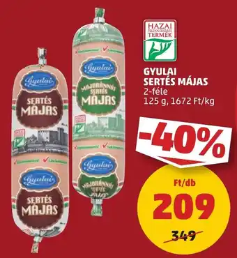 PENNY GYULAI SERTÉS MÁJAS 125g ajánlat