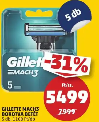 PENNY GILLETTE MACH3 BOROTVA BETÉT 5db ajánlat