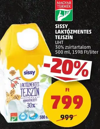 PENNY SISSY LAKTÓZMENTES TEJSZÍN 30% 500ml ajánlat