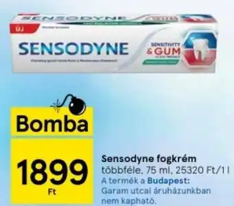 Tesco Sensodyne fogkrém 75ml ajánlat