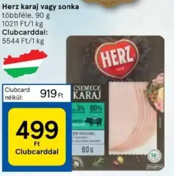 Tesco Herz karaj vagy sonka 90g ajánlat