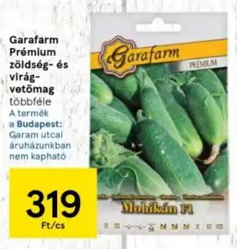 Tesco Garafarm Prémium zöldség és virág vetőmag ajánlat