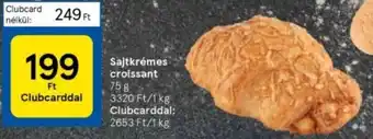 Tesco Sajtkrémes croissant 75g ajánlat