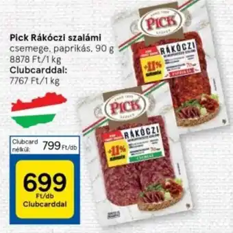 Tesco Pick Rákóczi szalámi 90g ajánlat
