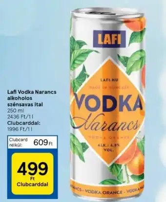 Tesco Lafi Vodka Narancs alkoholos szénsavas ital 250ml ajánlat