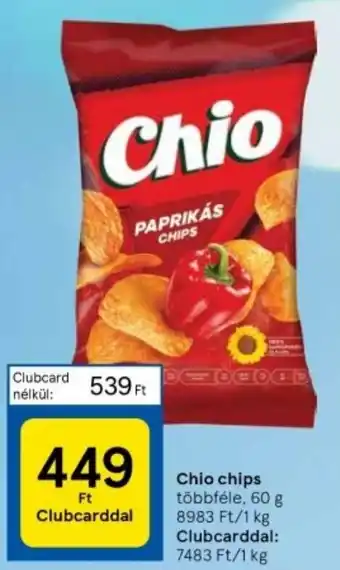 Tesco Chio chips 60g ajánlat