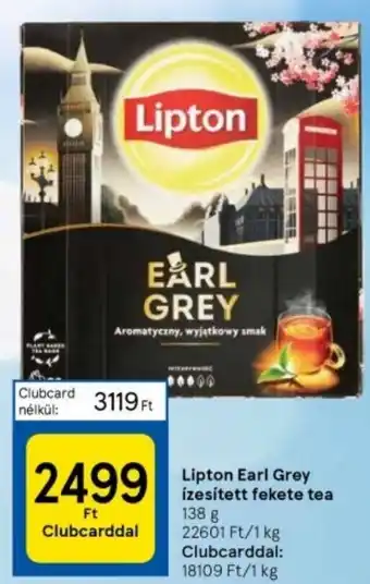 Tesco Lipton Earl Grey ízesített fekete tea 138g ajánlat