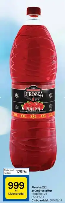 Tesco Piroska XXL gyümölcsszörp 2l ajánlat