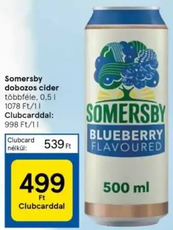Tesco Somersby dobozos cider 0,5l ajánlat
