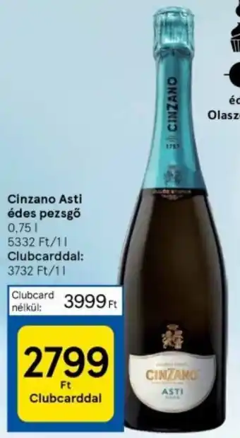 Cinzano Asti édes pezsgő 0,75l