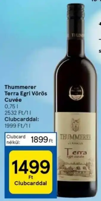 Tesco Thummerer Terra Egri Vörös Cuvée 0,75l ajánlat