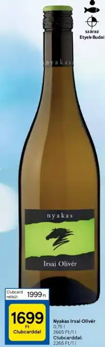 Tesco Nyakas Irsai Olivér 0,75l ajánlat