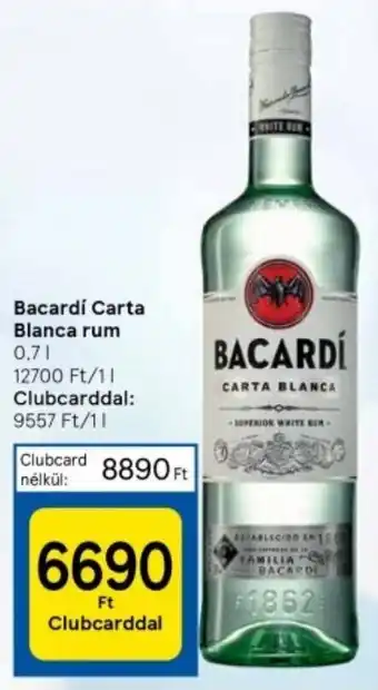 Tesco Bacardí Carta Blanca rum 0,7l ajánlat